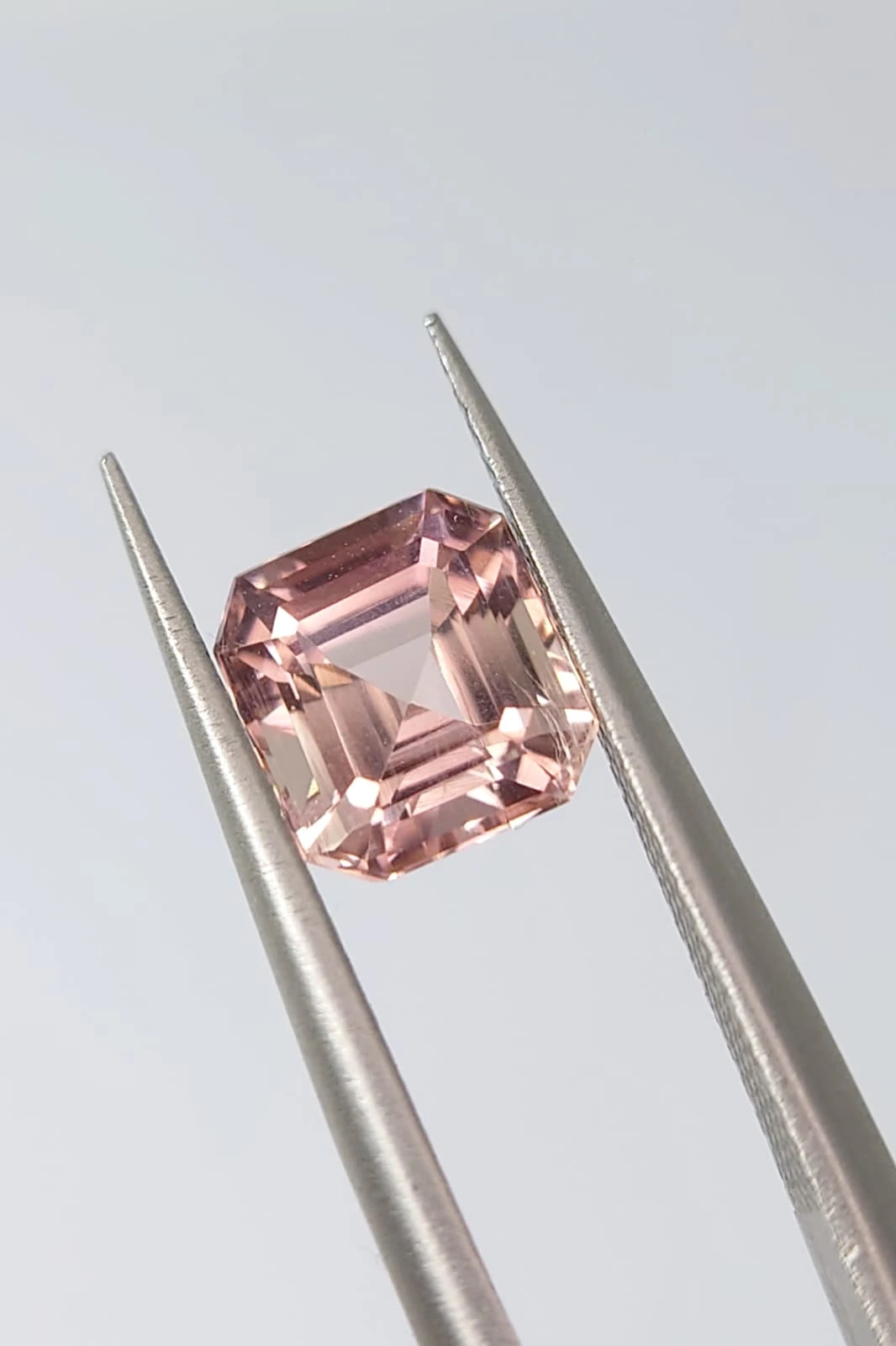 1.35ct Natural Peach Tourmaline Emerald Cut Loose Gemstone From Afghanistan — view 5